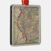 Illinois Map door Mitchell Metalen Ornament (Rechts)