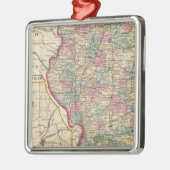 Illinois Map door Mitchell Metalen Ornament (Links)