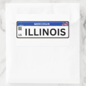 Illinois Mercosur Rechthoekige Sticker (Tas)