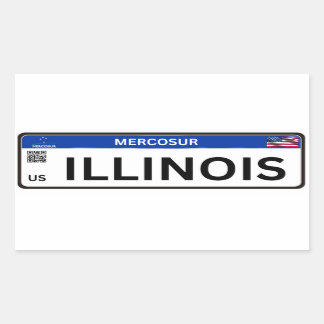 Illinois Mercosur Rechthoekige Sticker