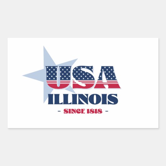 Illinois Mijn thuisstaat Sticker (Voorkant)