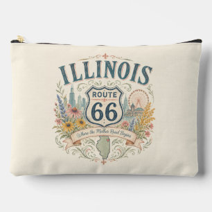 Illinois Mother Road Bloemige Reisstijl Etui