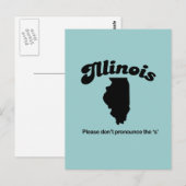 Illinois Motto - Spreek de S niet uit Briefkaart (Voorkant / Achterkant)