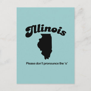 Illinois Motto - Spreek de S niet uit Briefkaart