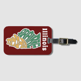 Illinois Nickname Word Art Bagagelabel