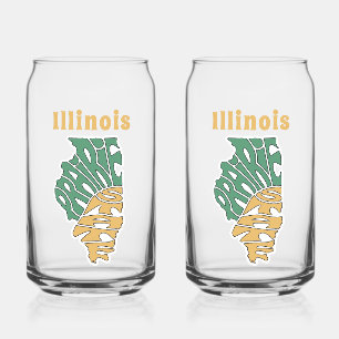 Illinois Nickname Word Art Blikvorm Glas