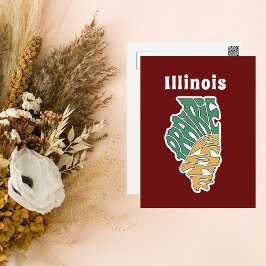 Illinois Nickname Word Art Briefkaart