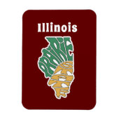 Illinois Nickname Word Art Magneet (Verticaal)