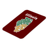 Illinois Nickname Word Art Magneet (Linkerzijde)