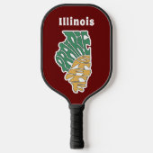 Illinois Nickname Word Art Pickleball Paddle (Voorkant)