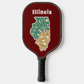 Illinois Nickname Word Art Pickleball Paddle (Achterkant)