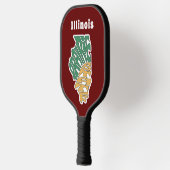 Illinois Nickname Word Art Pickleball Paddle (Links)