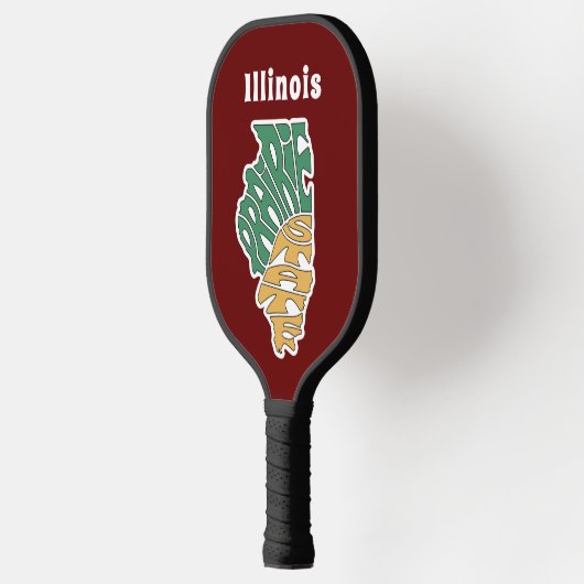 Illinois Nickname Word Art Pickleball Paddle (Links)