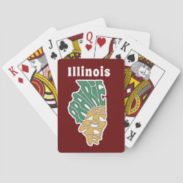 Illinois Nickname Word Art Pokerkaarten