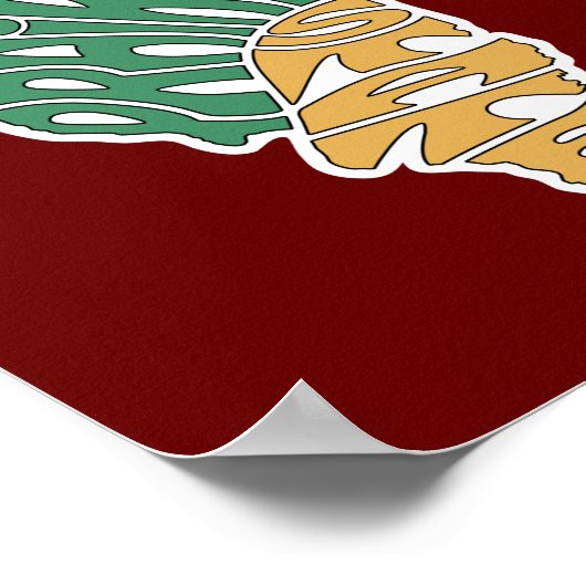 Illinois Nickname Word Art Poster (Hoek)