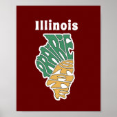 Illinois Nickname Word Art Poster (Voorkant)