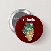 Illinois Nickname Word Art Ronde Button 5,7 Cm (Voorkant /achterkant)