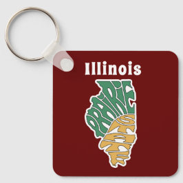 Illinois Nickname Word Art Sleutelhanger
