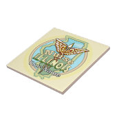 Illinois Nurse Caduceus Tile Tegeltje (Zijkant)