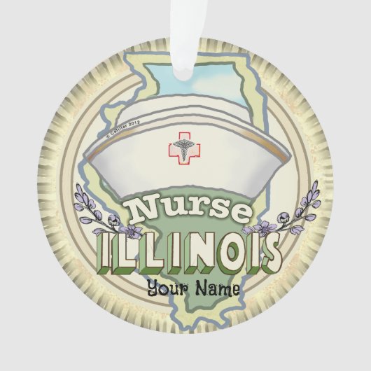 Illinois Nurse Ornament (voorkant)