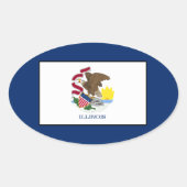 Illinois Ovale Sticker (Voorkant)
