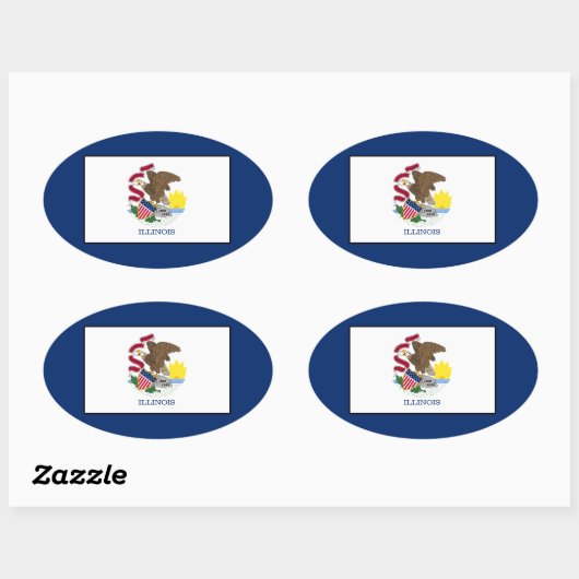 Illinois Ovale Sticker (Vel)