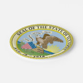 Illinois Papieren Bordje (Gekanteld)