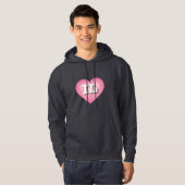 Illinois Pink Fade Heart - Ik hou van IL Hoodie (Voorkant volledig)