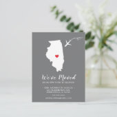 ILLINOIS-postkaart van de staat die de aankondigin Briefkaart (Staand voorkant)