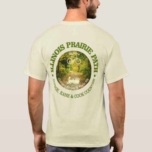 Illinois Prairie Path (fietsen c) T-shirt (Achterkant)