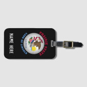 ILLINOIS PRAIRIE STATE FLAG BAGAGELABEL (Voorkant (horizontaal))