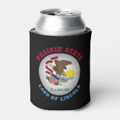 ILLINOIS PRAIRIE STATE FLAG BLIKJESKOELER (Blikje Voorkant)