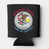 ILLINOIS PRAIRIE STATE FLAG BLIKJESKOELER (Achterkant)