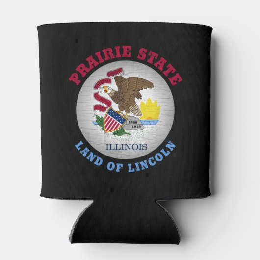 ILLINOIS PRAIRIE STATE FLAG BLIKJESKOELER (Achterkant)