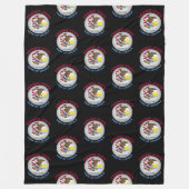 ILLINOIS PRAIRIE STATE FLAG FLEECE DEKEN (Voorkant)