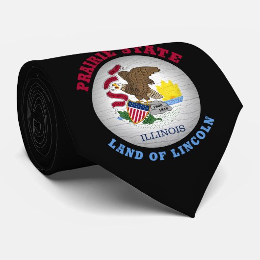 ILLINOIS PRAIRIE STATE FLAG STROPDAS (Opgerold)