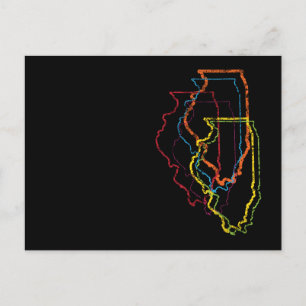 illinois pride blur briefkaart