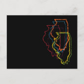 illinois pride blur briefkaart (Voorkant)