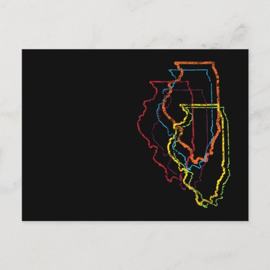 illinois pride blur briefkaart (Voorkant)