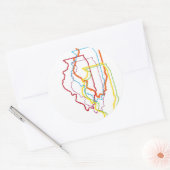 illinois pride blur ronde sticker (Envelop)