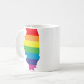Illinois Pride. Gestreept. Koffiemok (Voorkant links)
