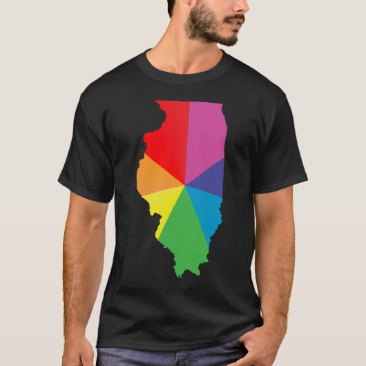 Illinois Pride. Hoek. T-shirt (Voorkant)