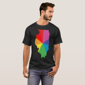 Illinois Pride. Hoek. T-shirt (Voorkant volledig)