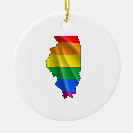ILLINOIS PRIDE KERAMISCH ORNAMENT (Voorkant)