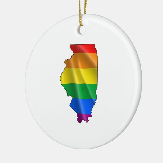 ILLINOIS PRIDE KERAMISCH ORNAMENT (Links)