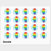 illinois pride. ronde sticker (Vel)