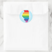 illinois pride. ronde sticker (Tas)