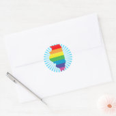 illinois pride. ronde sticker (Envelop)
