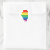 illinois pride. ronde sticker (Tas)
