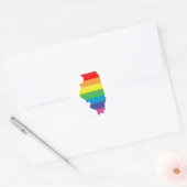illinois pride. ronde sticker (Envelop)